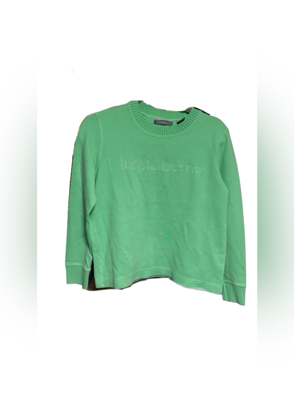 Liz Claiborne Lime Green Crewneck Sweater